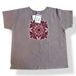 Purple tee color achieved with 100% red wine!